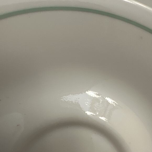 Vintage Corelle Calico Rose Saucers WHITE with Green Ring 6 1/8” Set Of 4 - Picture 2 of 9